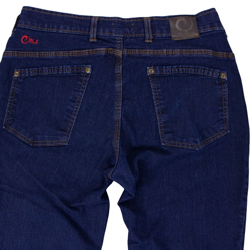 Origin USA Mens 34x30 Dark Wash Denim Jeans Stretch Made in America